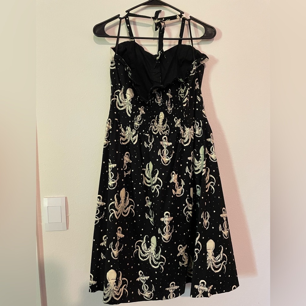Sourpuss Black and Cream Halter Sundress - Picture 2 of 5